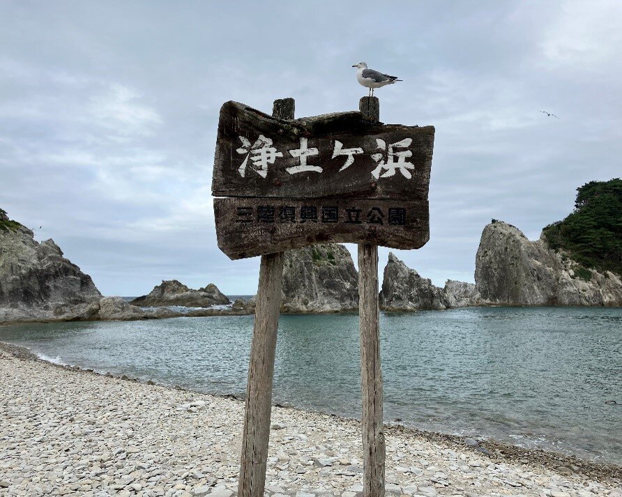 宮古を代表する景勝地の浄土ヶ浜が目の前。